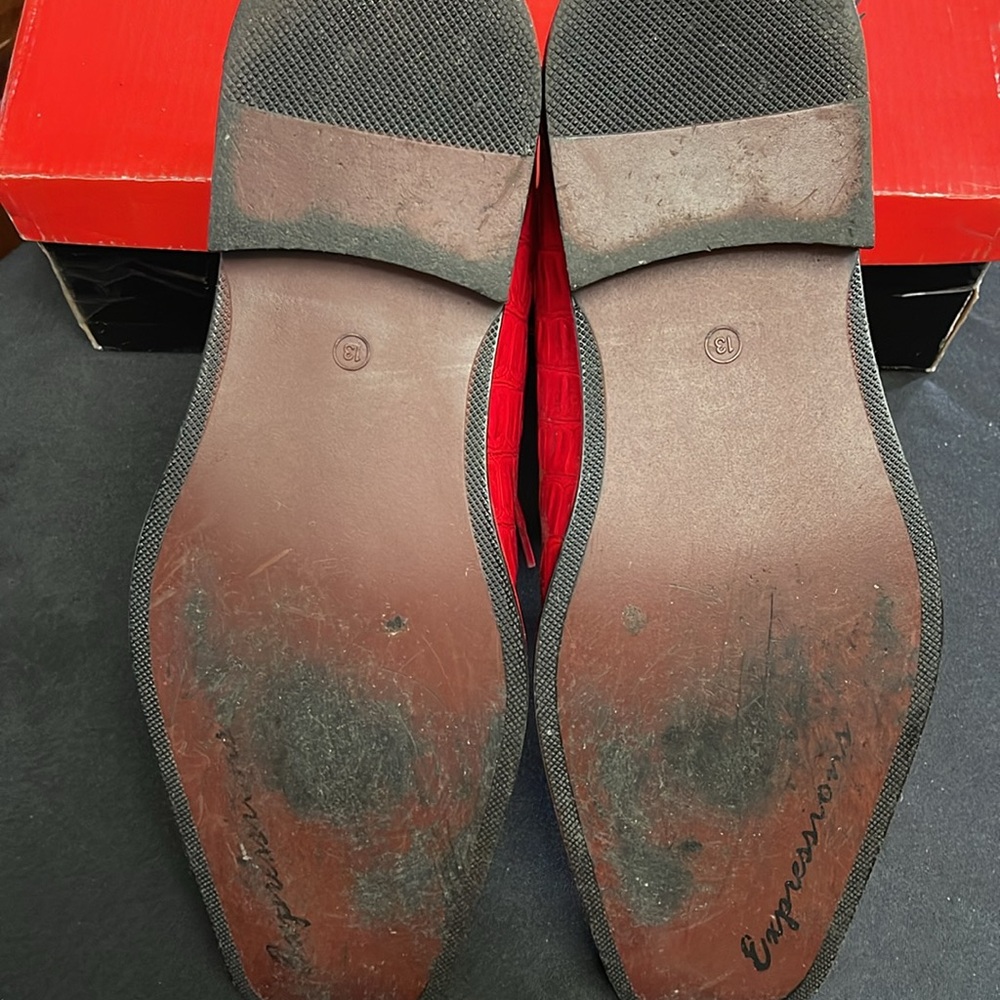 Expressions By RC Men's Dress Shoes - Size 13 - Fire Red - Picture 8 of 13